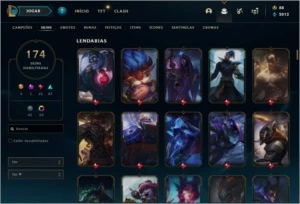 Conta League of Legends, 174 skins, 143 Campeões LOL