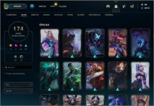 Conta League of Legends, 174 skins, 143 Campeões LOL