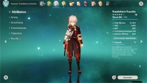 Conta Genshin Impact AR50/5 personagens 5 star/Benção da lua