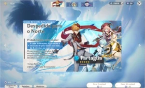 Genshin AR 58 com vários personagens e armas T5+gemas+livros - Genshin Impact