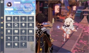 Genshin AR 58 com vários personagens e armas T5+gemas+livros - Genshin Impact