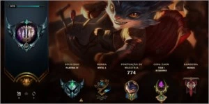 Conta LOL - level 516, 589 skins, 738 pontos maestrias etc - League of Legends
