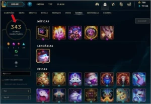 Conta LOL - level 516, 589 skins, 738 pontos maestrias etc - League of Legends
