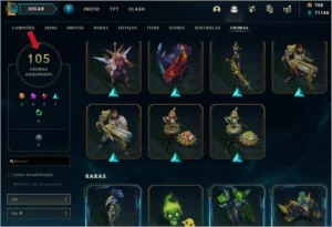 Conta LOL - level 516, 589 skins, 738 pontos maestrias etc - League of Legends