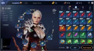 CONTA MIR4 - 61k POWER / LEVEL 57 / SERVER SA 61