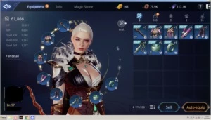 CONTA MIR4 - 61k POWER / LEVEL 57 / SERVER SA 61