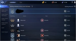 CONTA MIR4 - 61k POWER / LEVEL 57 / SERVER SA 61