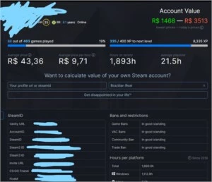 CONTA STEAM 8 ANOS, COM PRIME NO CS GO 0 BANS