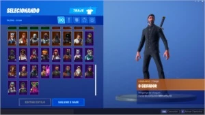 Conta Fortnite Galaxy + John Wick + Royale Bomber e mais