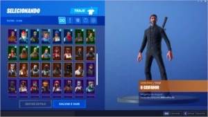 Conta Fortnite Galaxy + John Wick + Royale Bomber e mais