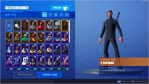 Conta Fortnite Galaxy + John Wick + Royale Bomber e mais