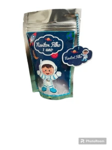 Saquinho Zip Lock Astronauta Personalizado - 10 x 15 cm - Artesanato e Personalizados