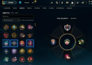 Conta LOL para ser main Todos bonecos do lol 150 skins - League of Legends