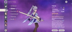 ✨GENSHIN IMPACT CONTA COM Keqing+ falcão +qiqi AR10 ✨