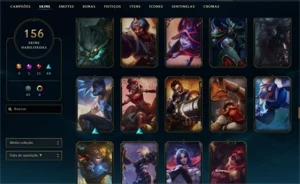 Conta League Of Legends (156 skins, Todos Campeões) LOL