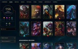 Conta League Of Legends (156 skins, Todos Campeões) LOL