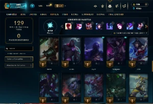 Conta Unranked com 60 campeões e 38 skins - League of Legends LOL