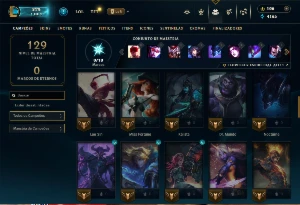 Conta Unranked com 60 campeões e 38 skins - League of Legends LOL