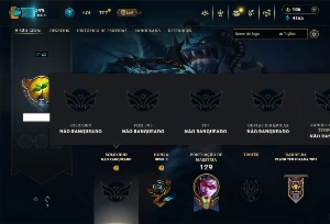 Conta Unranked com 60 campeões e 38 skins