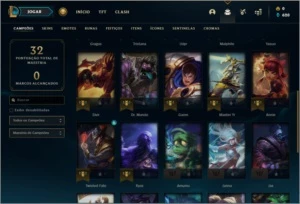 Conta ouro 3 BARATA com 1 skin e 27 champs - League of Legends LOL