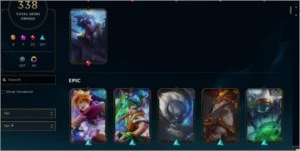conta de 2014, com mmr de mestre, 338 skins e mui - League of Legends LOL