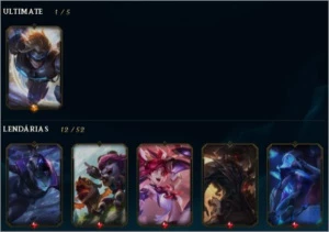 Conta lol + de 1000 reais em skins - League of Legends