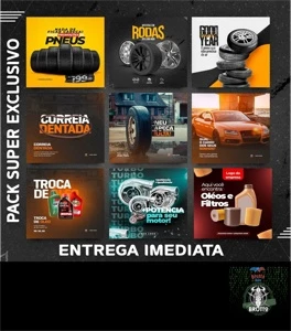 Pack Artes Auto Peça Mecânica Oficina Editáveis - Serviços Digitais