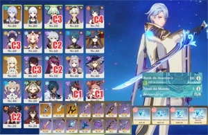 AYATO+LUA DE FUTSU, AYAKA, MONA. + 2 armas 5* - Genshin Impact