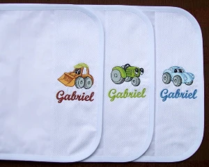Kit com 6 Guardanapos Escolares Bordados e Personalizados - Artesanato e Personalizados