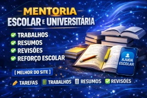 Faço Seus Trabalhos/Tarefas/Projetos Escolares - Serviços Digitais