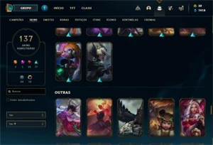 Conta lol ouro 4 137 skins - League of Legends