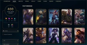 Conta  LoL 10 Skins Vitoriosas - League of Legends