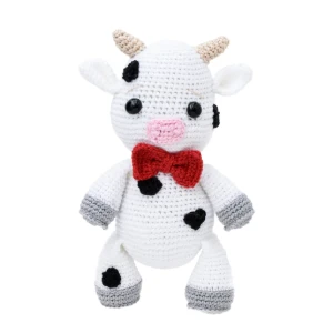 Vaca com Gravata em Crochê Amigurumi - Artesanato e Personalizados