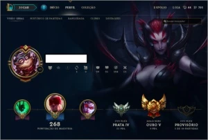 Conta League Of Legends Ouro 5 +50 champions +8 rune page LOL
