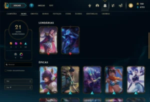 Fullacesso - Conta De 2019 - 21 Skins - Level 64 - League of Legends LOL