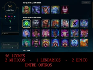 Conta Lol Gold 2 - Level 55 - 49 Champ - 17 Skins - League of Legends