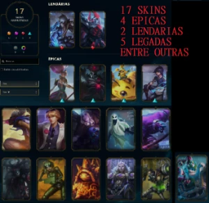 Conta Lol Gold 2 - Level 55 - 49 Champ - 17 Skins - League of Legends