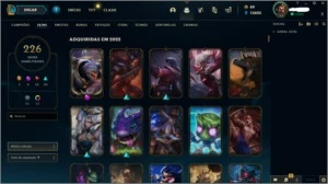Vendo conta lol com 5 skins prestigio e 1 skin Mitica - League of Legends