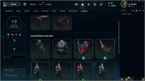 Vendo conta lol com 5 skins prestigio e 1 skin Mitica - League of Legends