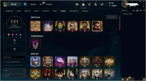 Vendo conta lol com 5 skins prestigio e 1 skin Mitica - League of Legends
