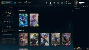 Vendo conta lol com 5 skins prestigio e 1 skin Mitica - League of Legends