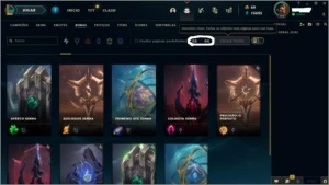 Vendo conta lol com 5 skins prestigio e 1 skin Mitica - League of Legends