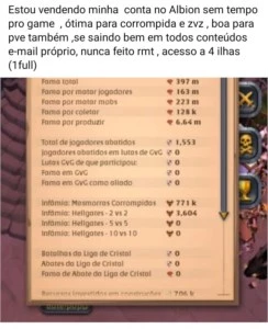 Conta Albion para end game - Albion Online
