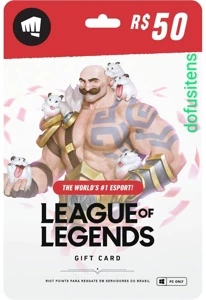 GIFT CARD LEAGUE OF LEGENDS 2025 RIOT POINTS LOL