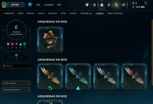 [Entrega Automática] Conta Lol Ouro, 47 Skins, 13K Ea, á mão - League of Legends