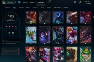 CONTA DIAMANTE S10 MUITOS CAMPEÕES E SKINS - League of Legends LOL