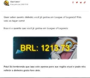 CONTA DIAMANTE S10 MUITOS CAMPEÕES E SKINS - League of Legends LOL