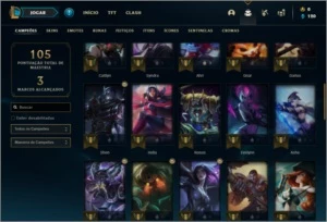 Conta platina 2 com 10 skins e 51 champs ( MAIN JG / TOP ) - League of Legends LOL