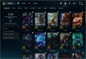 Conta platina 2 com 10 skins e 51 champs ( MAIN JG / TOP ) - League of Legends LOL