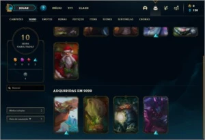 Conta platina 2 com 10 skins e 51 champs ( MAIN JG / TOP ) - League of Legends LOL
